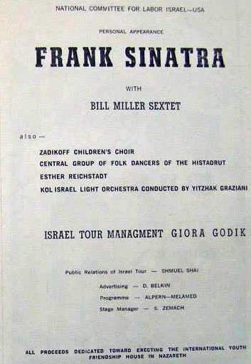 programme of Esther Reichstadt and Frank Sinatra